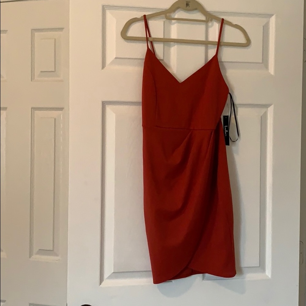 Lulus brick red mini dress size m